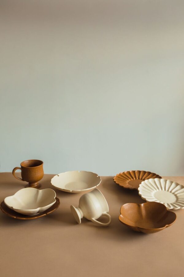 Brown Plate Japanese Pottery