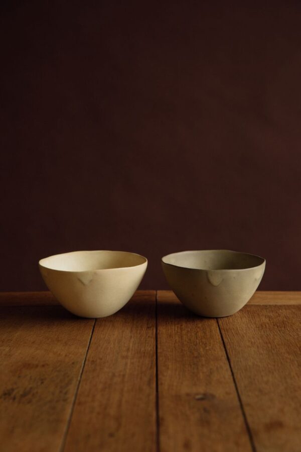 Yukina Omori Non-rim bowl (Light Beige / Dark Beige)