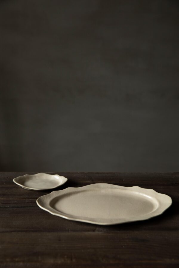 Cocoro Large Rim plate (Off-white) - Image 5