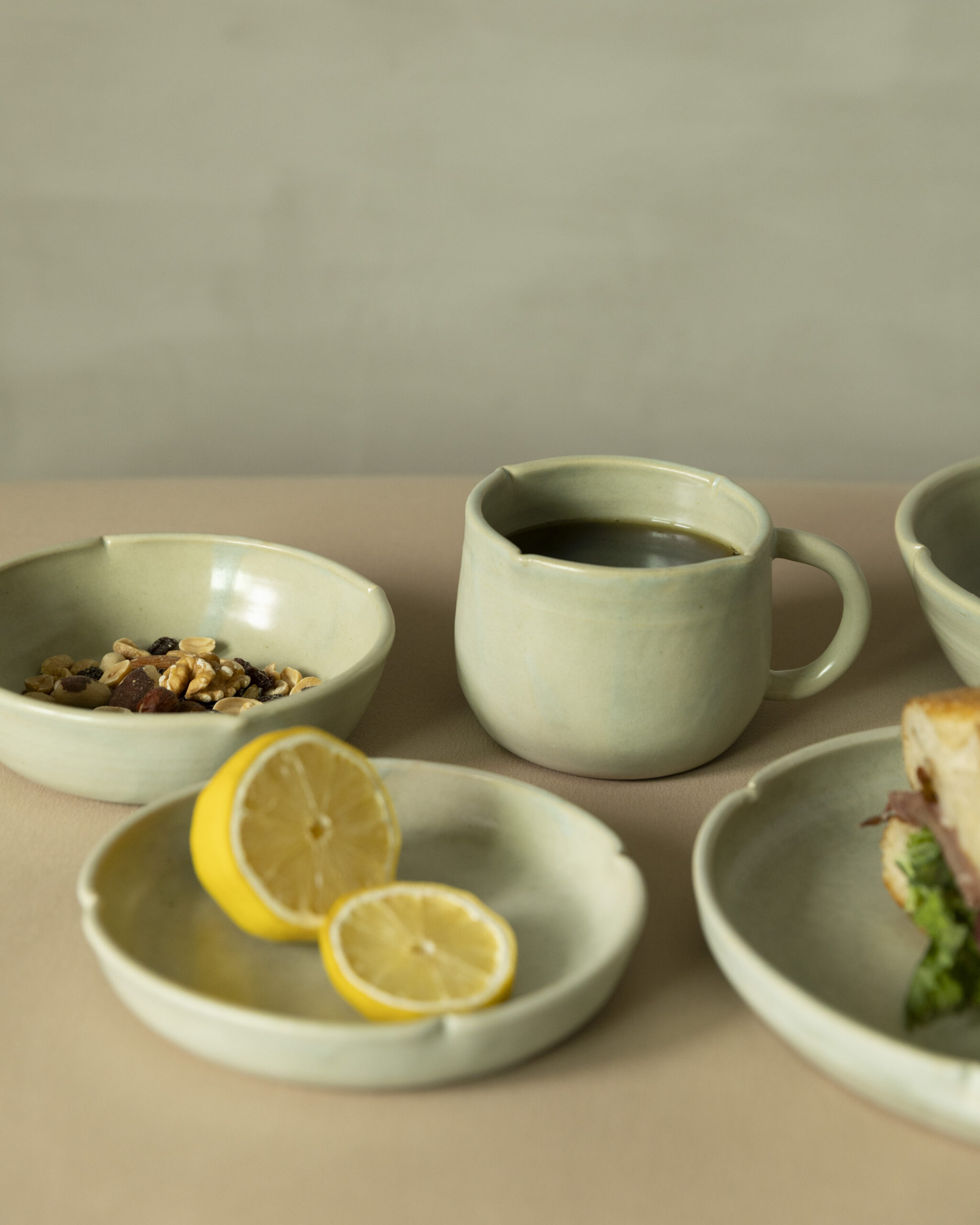 Persimmon Small Plate (Toffee / Lake Green) - Image 9